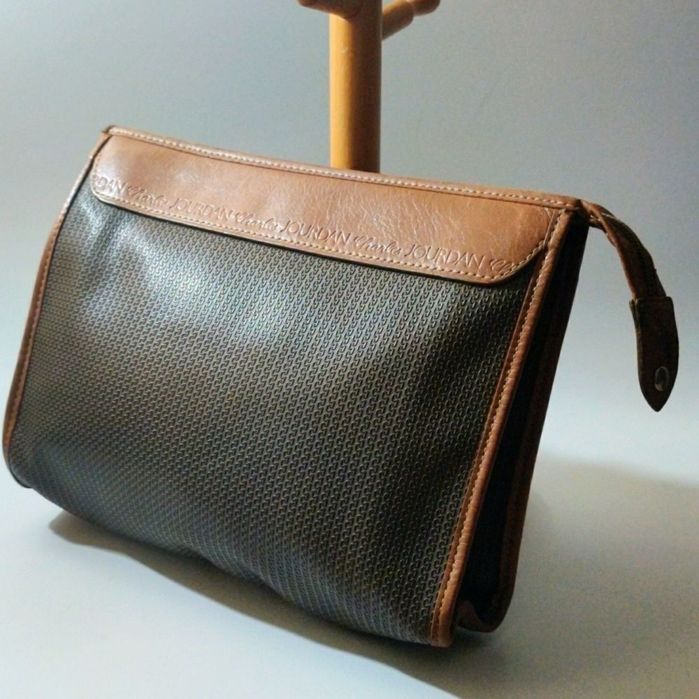 Handsome Charles Jourdon Mid 1980s Vintage brown leather‎ bag Unisex